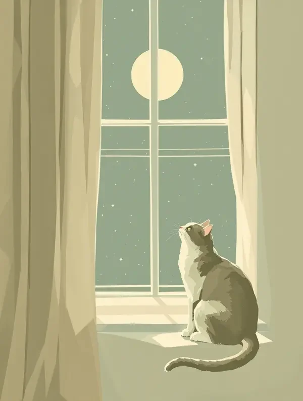 月光与猫 - 夜晚随笔 - 芒果影视
